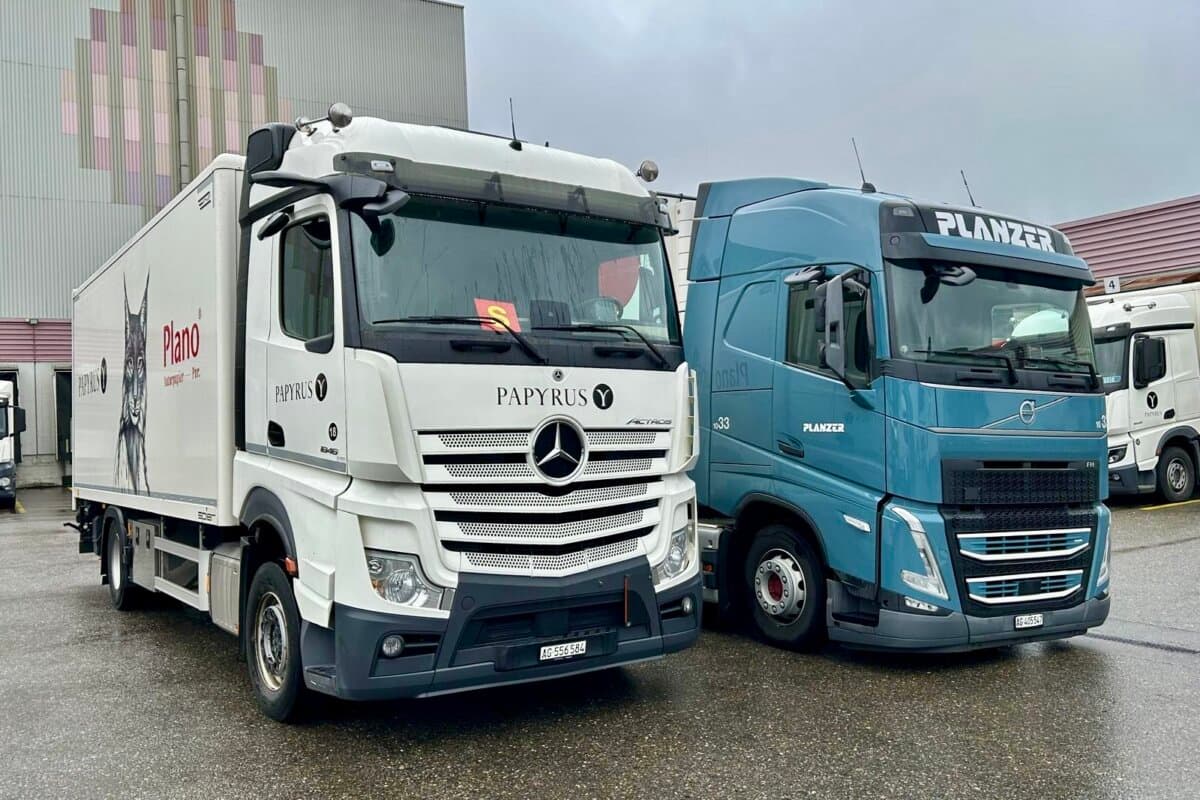 Papyrus Schweiz Planzer Lkw Partnerschaft Transport Logistik