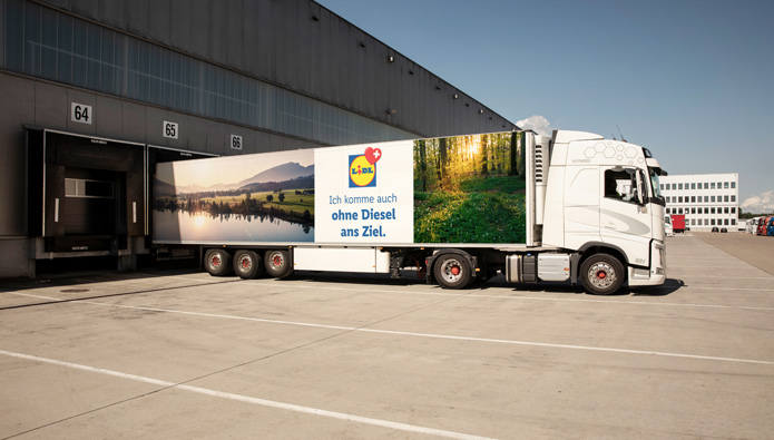 Erste Lidl-Lastwagen fahren mit Biogas