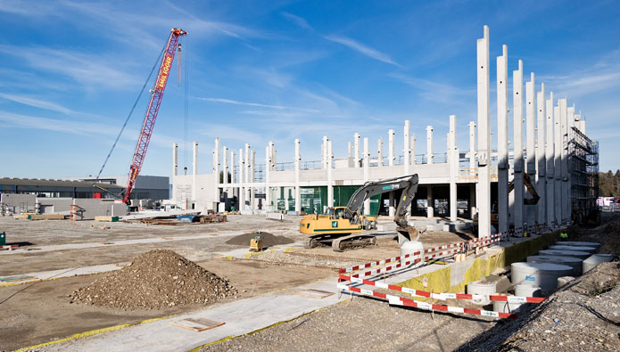 Rhenus Logistics-Neubau in Möhlin schreitet voran